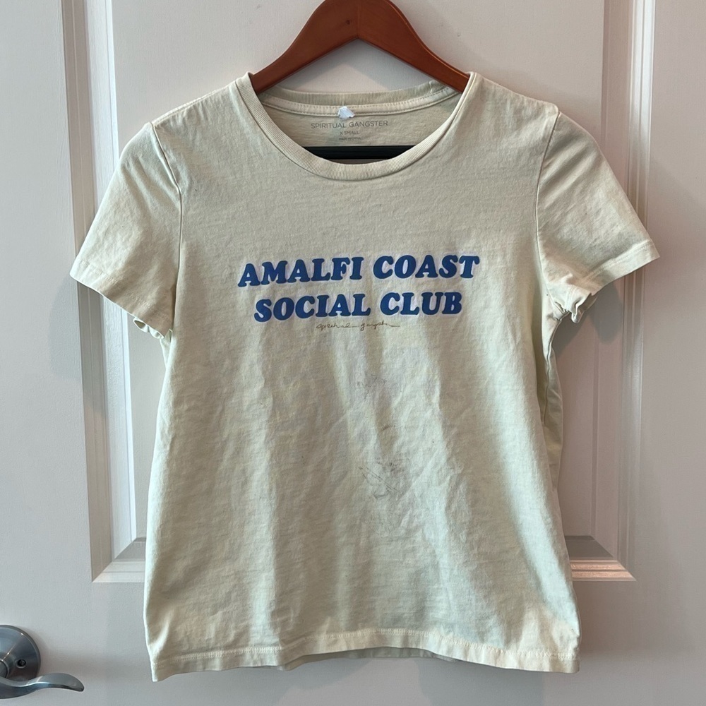 Spiritual Gangster Amalfi Yellow Short Sleeve Perfect Tee